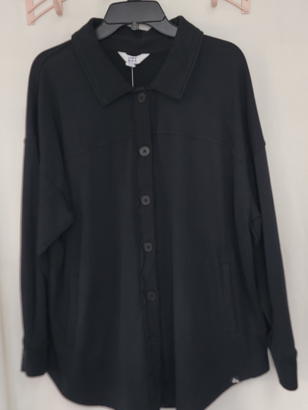 Joy Joy Black Button-Front Jacket